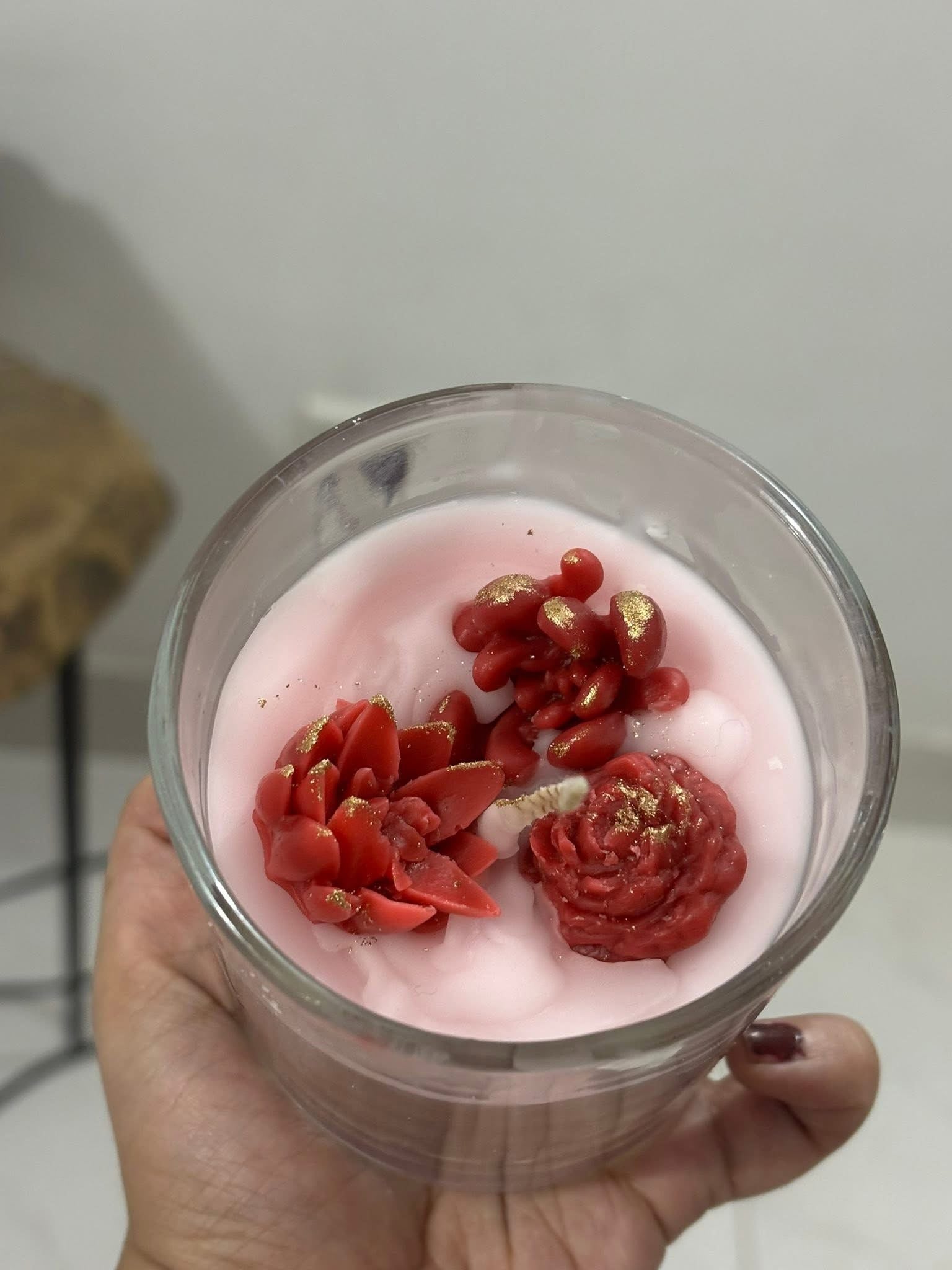 Lime and Floral Candle