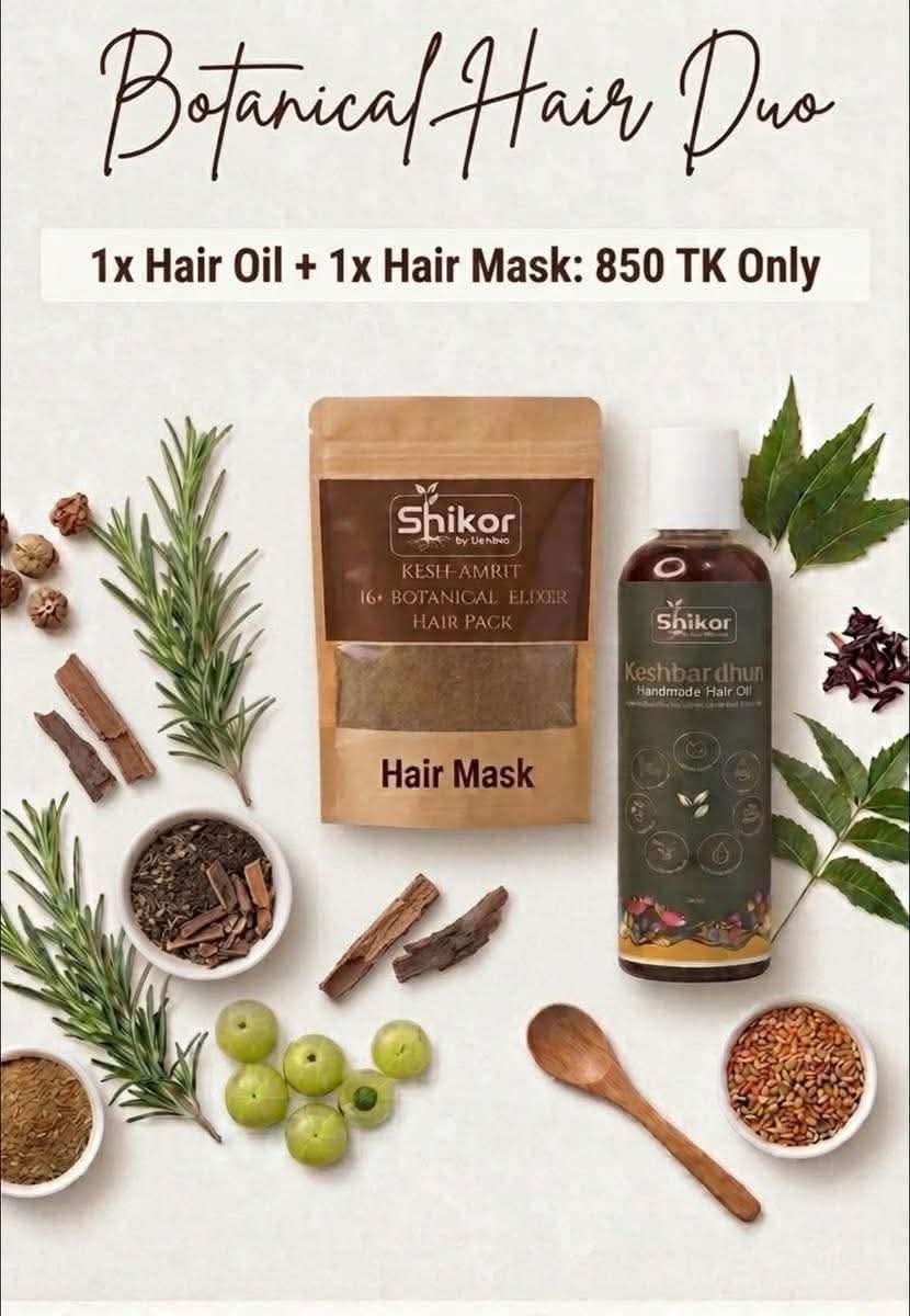 Keshbardhan Hair oil +Keshamrit Hair Pack Combo